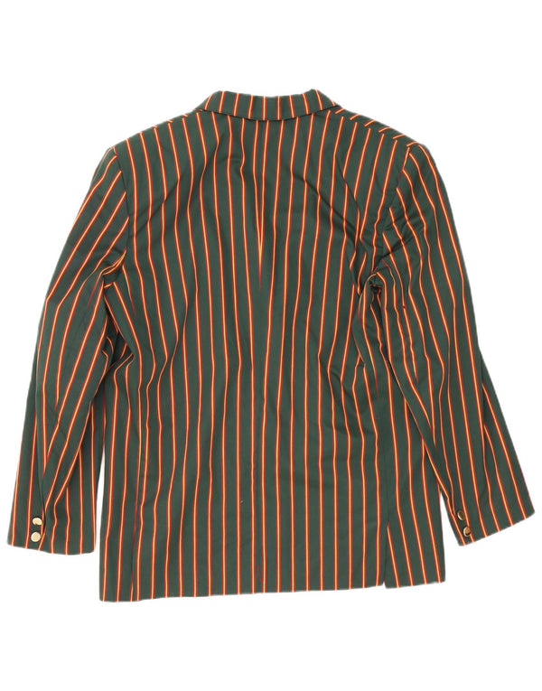 I Pinco Pallino γυναικείο σακάκι 2 κουμπιών UK 16 Large Green Pinstripe