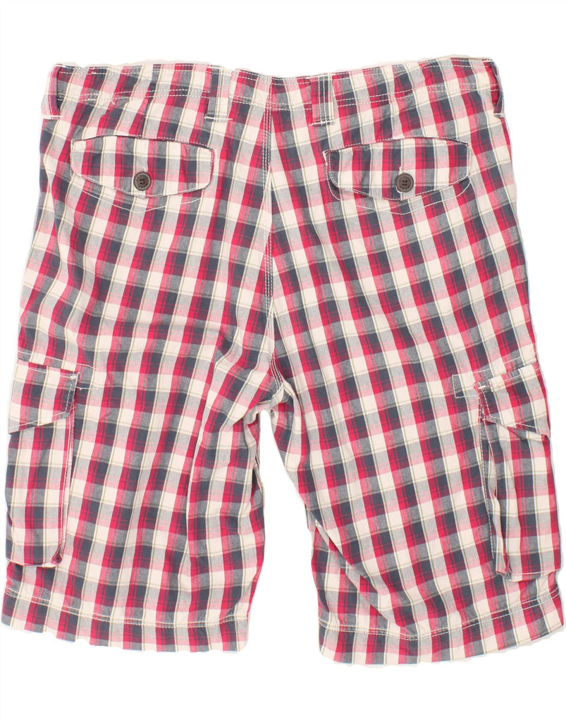 VINTAGE Mens Cargo Shorts W41 XL  Pink Check Vintage Vintage and Second-Hand Vintage from Messina Hembry 