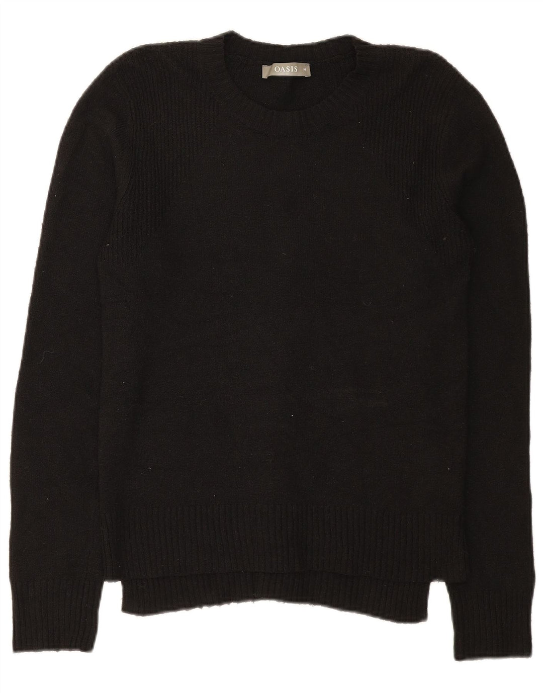 Γυναικείο πουλόβερ Oasis Crew Neck Jumper UK 12 Medium Black Polyester