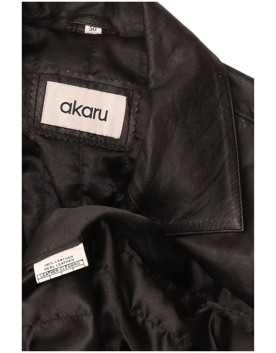 Ανδρικό Δερμάτινο Παλτό EU 50 Large Μαύρο Δερμάτινο