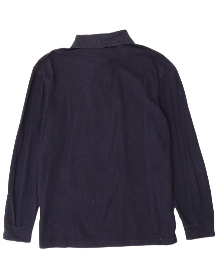 Fred Perry Ανδρικό μακρυμάνικο πουκάμισο polo μεγάλο μπλε ναυτικό βαμβακερό