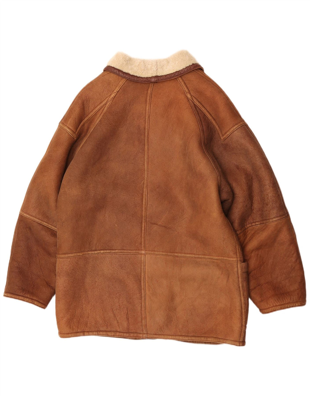 Vintage Ανδρικό Shearling Jacket UK 40 Large Brown