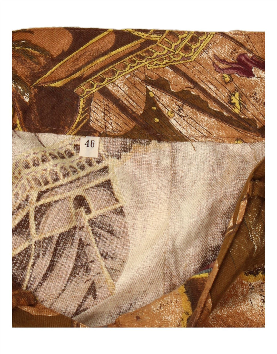 VINTAGE Womens Abstract Pattern A-Line Skirt IT 46 Large W30  Brown Vintage Vintage and Second-Hand Vintage from Messina Hembry 