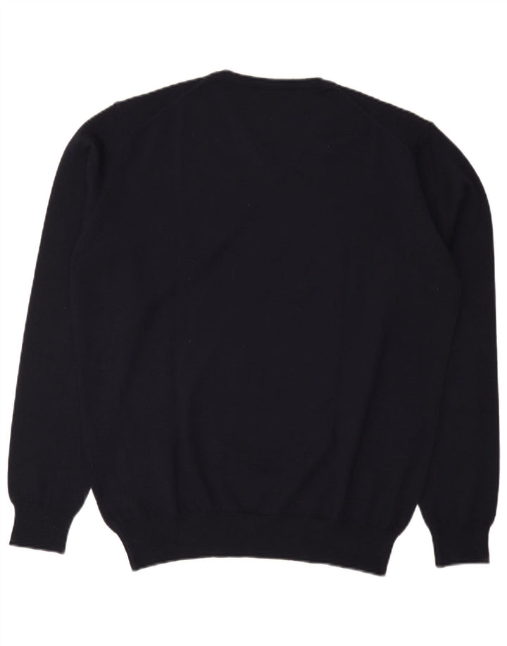 Ανδρικό πουλόβερ Dack's V-Neck Jumper XL Navy Blue Wool
