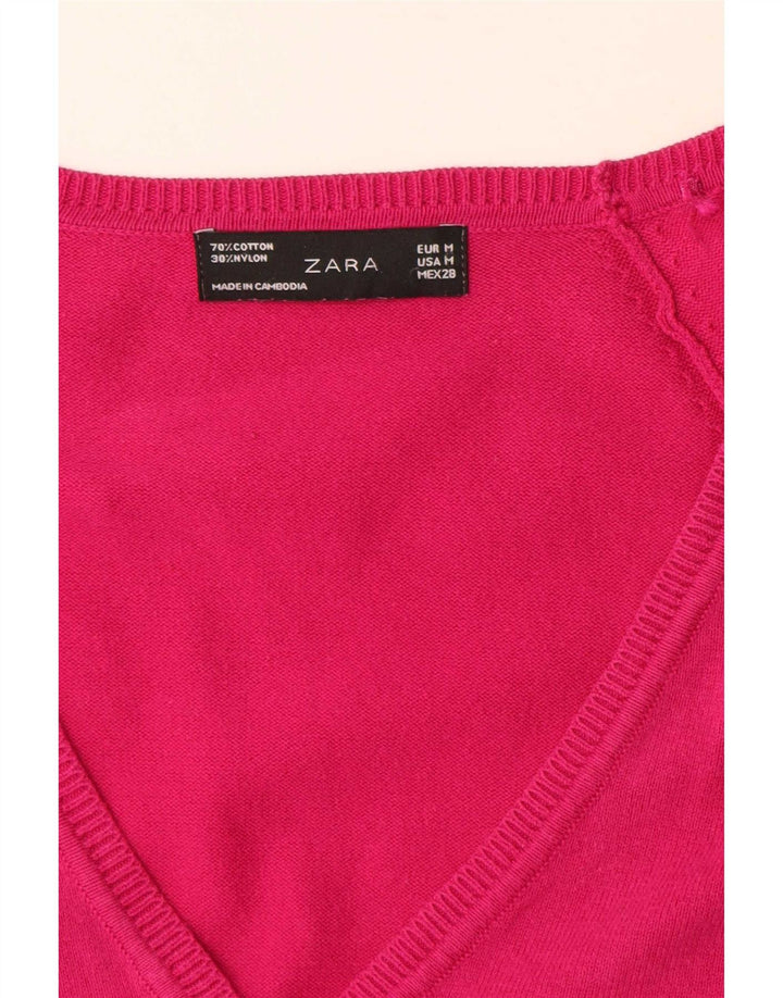 Zara Γυναικεία Ζακέτα UK 12 Medium Pink