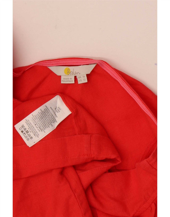 Boden Γυναικεία Αμάνικη Μπλούζα Top UK 16 Large Red Len