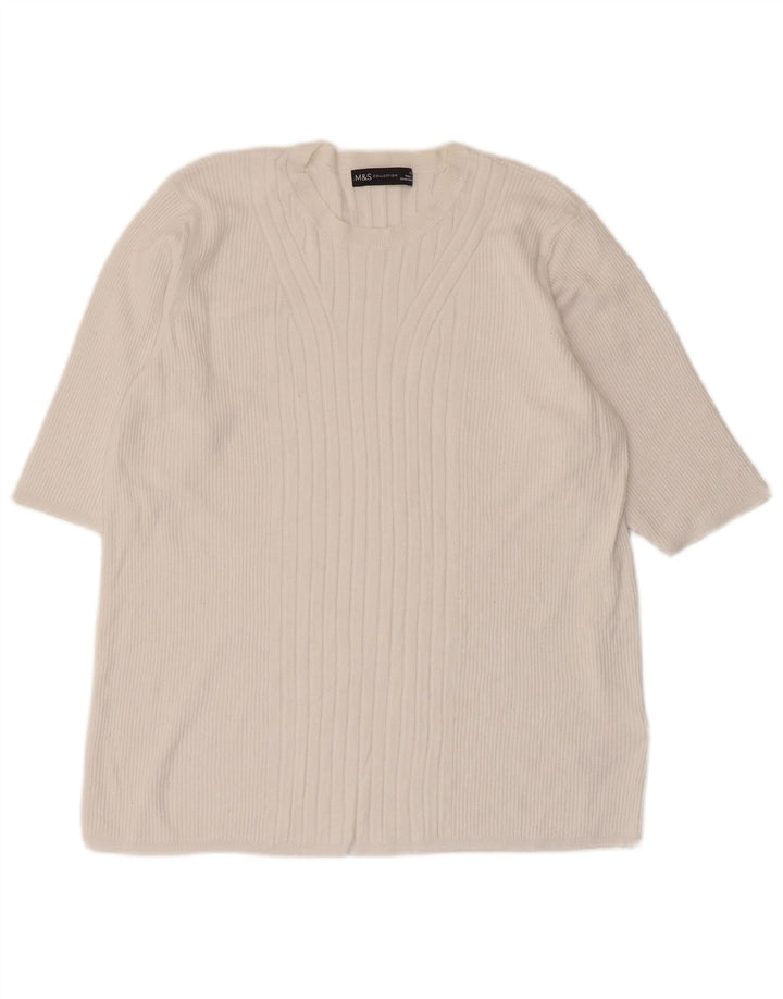Marks & Spencer Γυναικεία Μπλούζα Τοπ UK 18 XL Λευκή βισκόζη