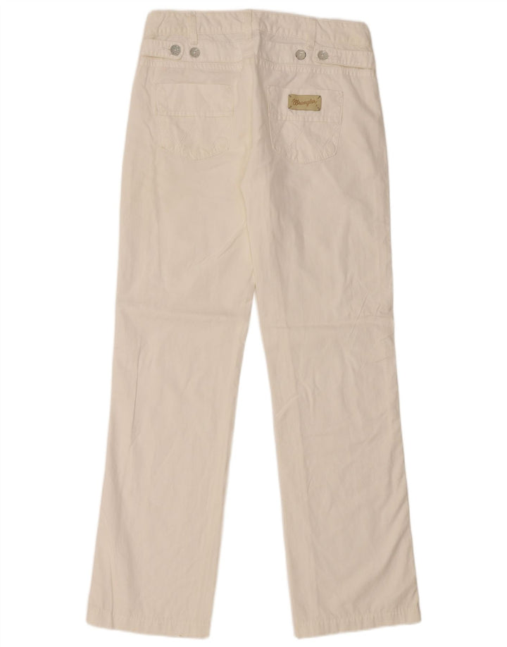 WRANGLER Γυναικείο Sam Straight Παντελόνι Chino W27 L30 Λευκό βαμβακερό