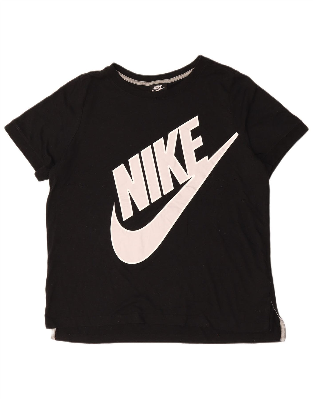 Ανδρικό γραφικό μπλουζάκι Nike, μεγάλο μαύρο βαμβακερό