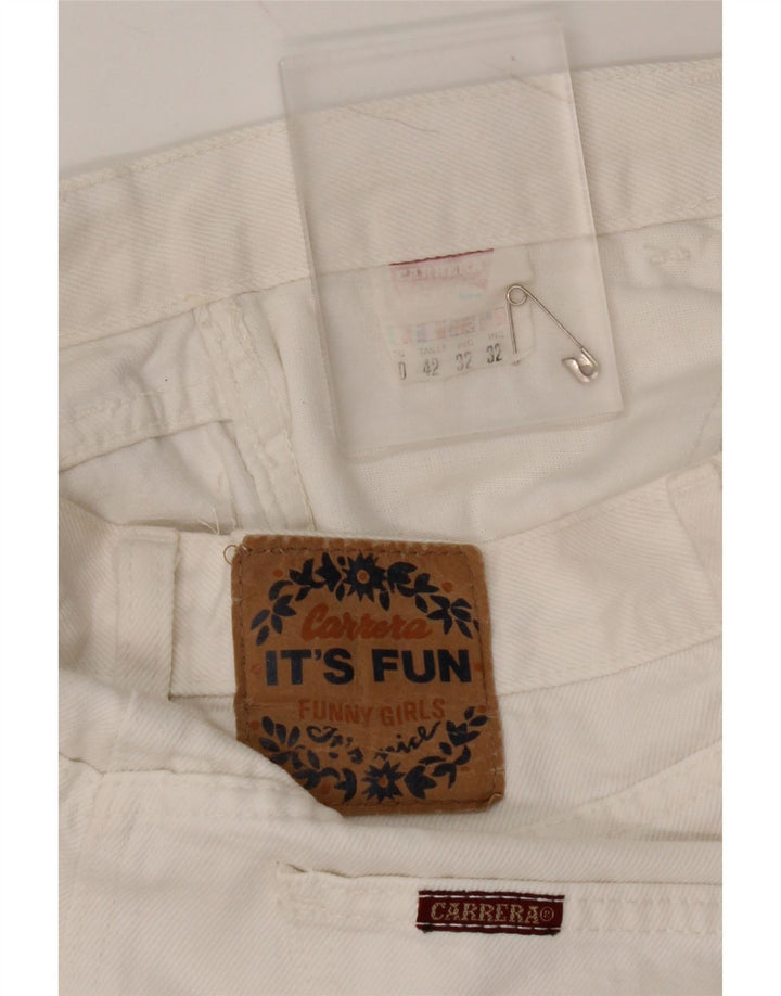 CARRERA Γυναικεία Τζιν Φούστα IT 42 Medium W32 Λευκή Βαμβακερή