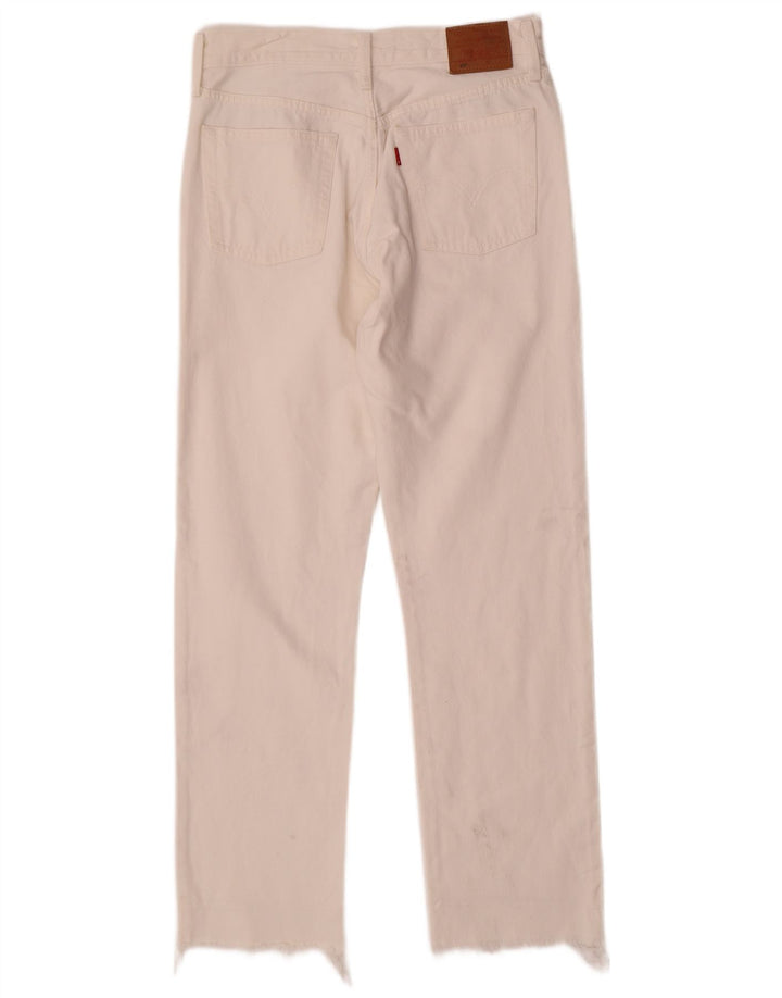 Levi's Womens 501 Straight Jeans W29 L28 Λευκό βαμβακερό