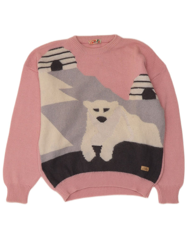 Γυναικείο Silvy Graphic Crew Jumper πουλόβερ IT 44 Medium Pink Colourblock