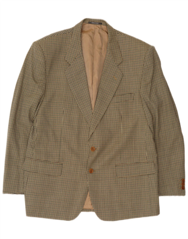 Angiolo Miliotti Ανδρικό σακάκι σακάκι με 2 κουμπιά UK 42 XL Green Houndstooth