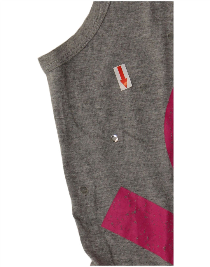 Richmond Γυναικείο Crop Graphic Vest Top UK 12 Medium Grey