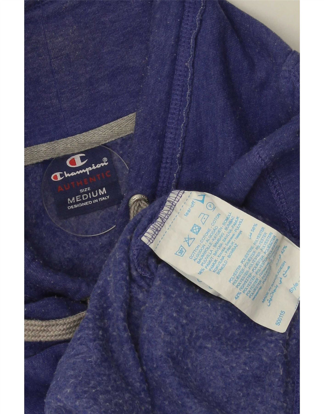 Champion Γυναικείο Γραφικό Φούτερ Jumper UK 14 Μεσαίο Μπλε Βαμβακερό
