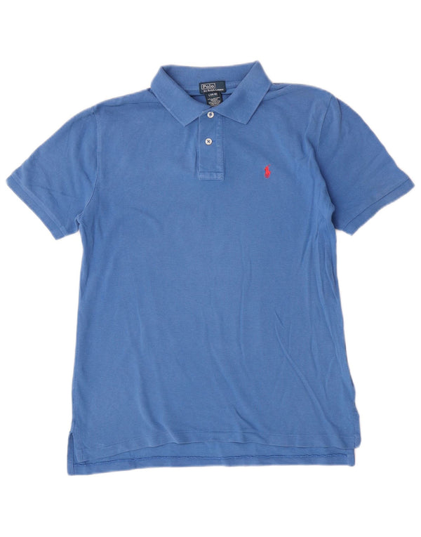 Polo Ralph Lauren Boys Polo πουκάμισο 14-15 ετών μεγάλο μπλε βαμβακερό