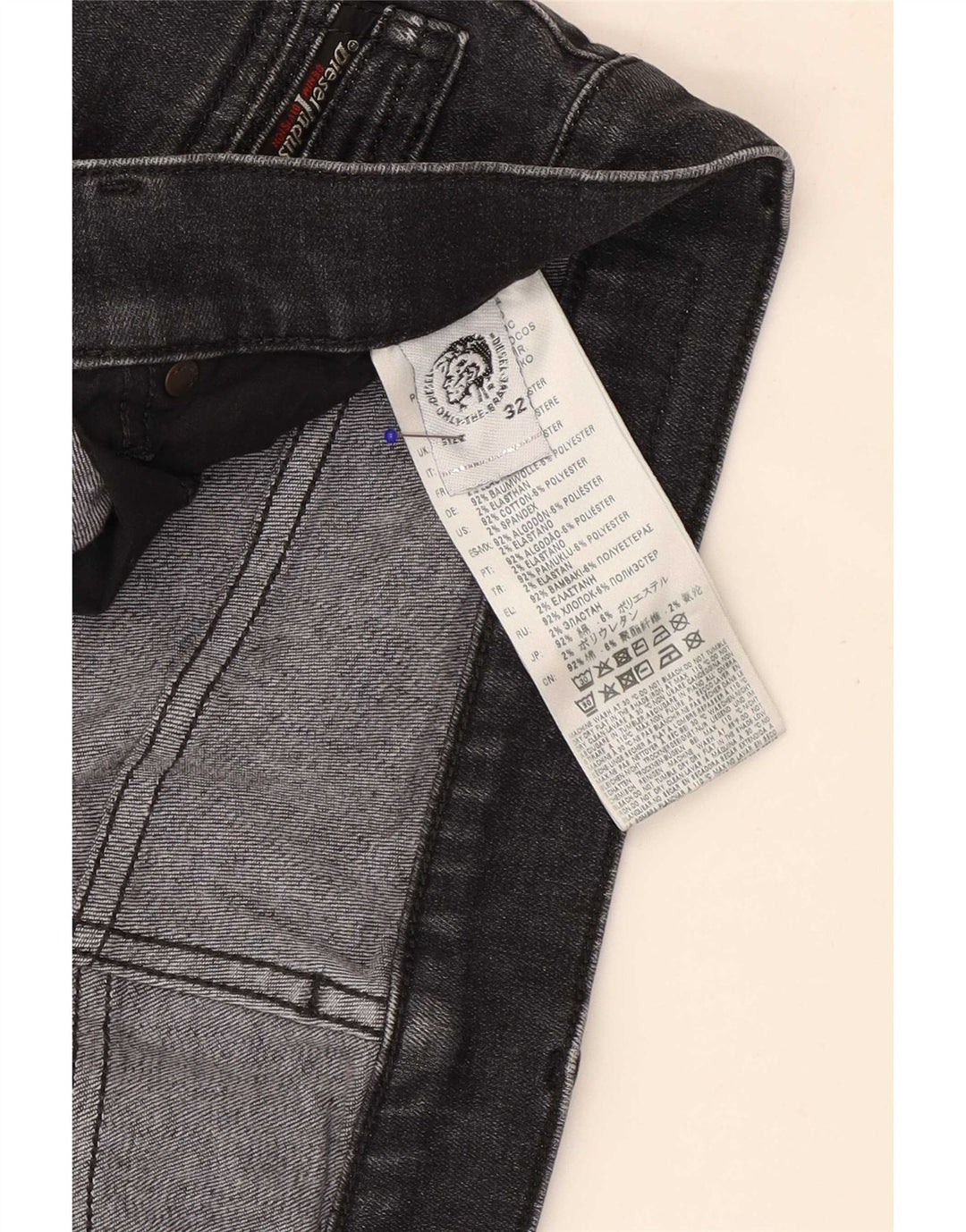 Diesel Ανδρικό Slim Jeans W32 L30 Γκρι βαμβακερό