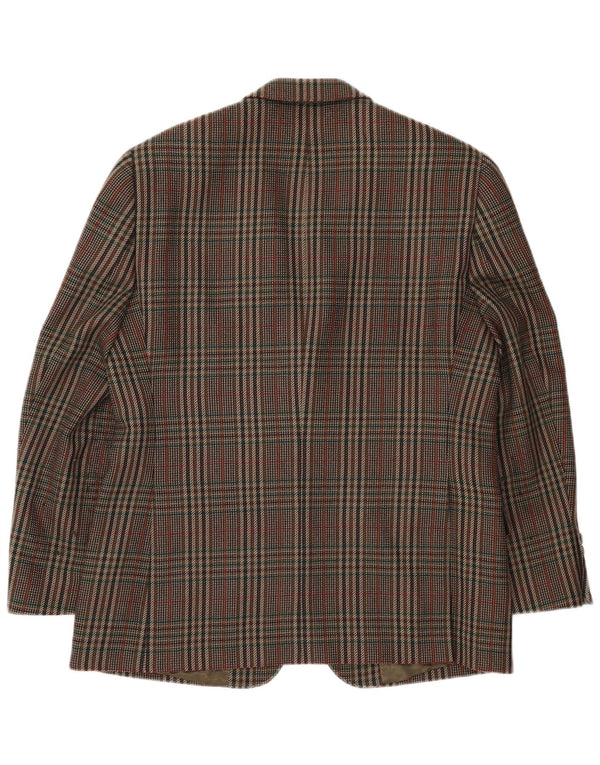 MAGEE Ανδρικό σακάκι σακάκι με 2 κουμπιά UK 38 Medium Khaki Houndstooth