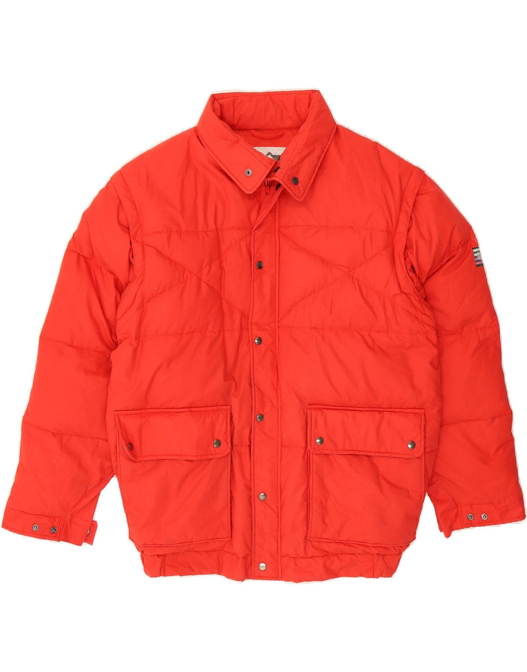VINTAGE Mens Padded Jacket UK 36 Small Red Polyester Vintage Vintage and Second-Hand Vintage from Messina Hembry 