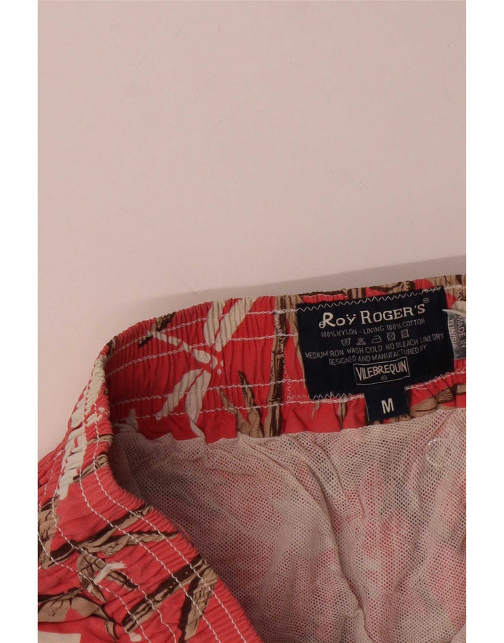 Ανδρικό σορτς κολύμβησης Roy Rogers, μεσαίο κόκκινο φλοράλ νάιλον