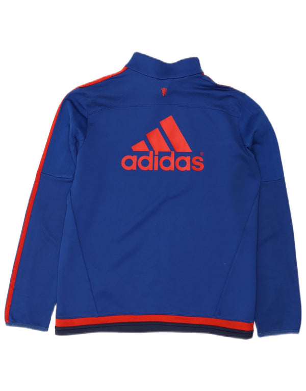 Adidas Boys Manchester United Graphic Φούτερ Jumper 13-14 Years Blue
