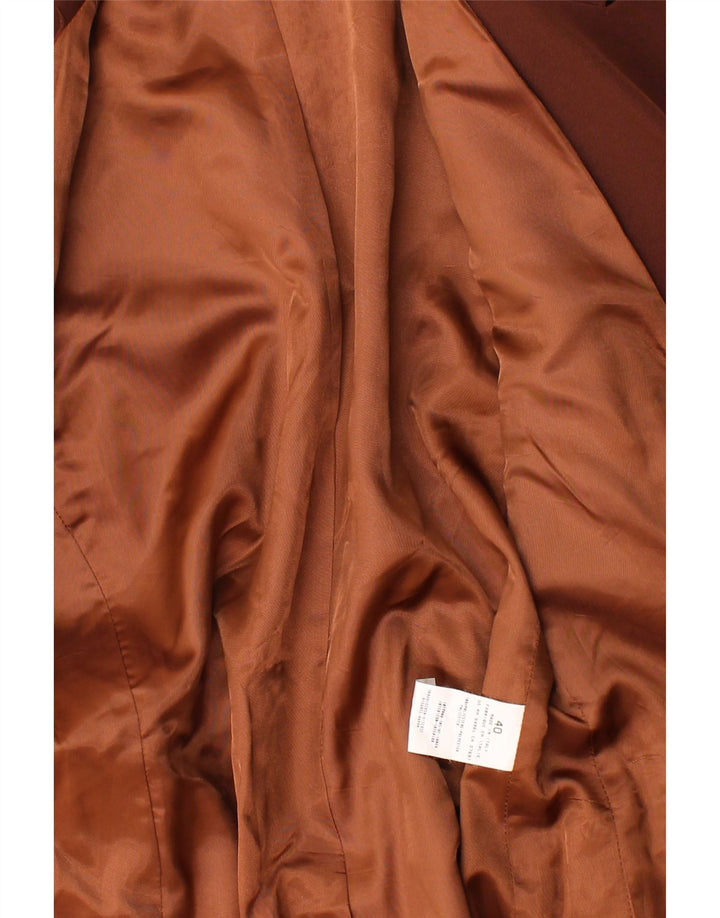 BENETTON Womens 3 Button Blazer Jacket IT 40 Small Brown Polyester Vintage Benetton and Second-Hand Benetton from Messina Hembry 
