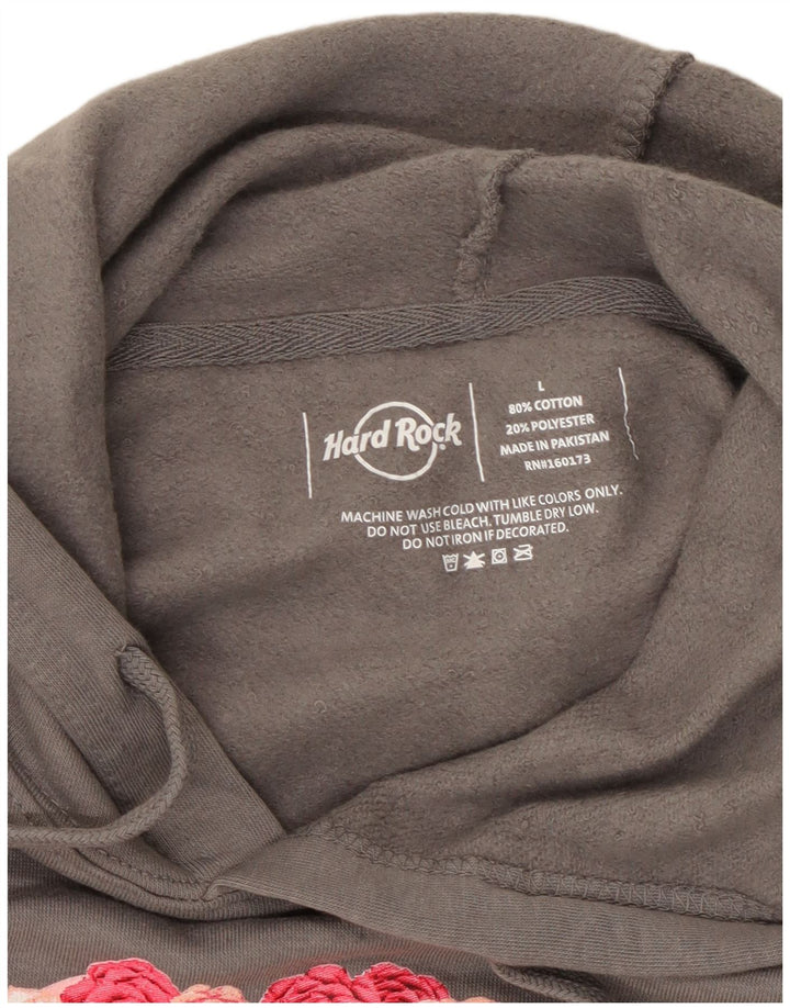 HARD ROCK CAFE Γυναικεία Milan Oversized Hoodie Jumper UK 16 Large Grey