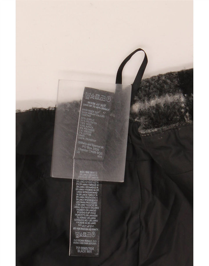Marks & Spencer Γυναικεία μίνι φούστα UK 12 Medium W32 Grey Check Acrylic