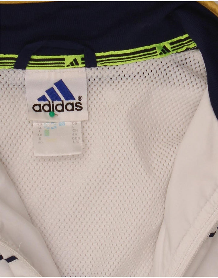 Γυναικεία αθλητική φόρμα Adidas Top Jacket UK 14 Large White Colourblock