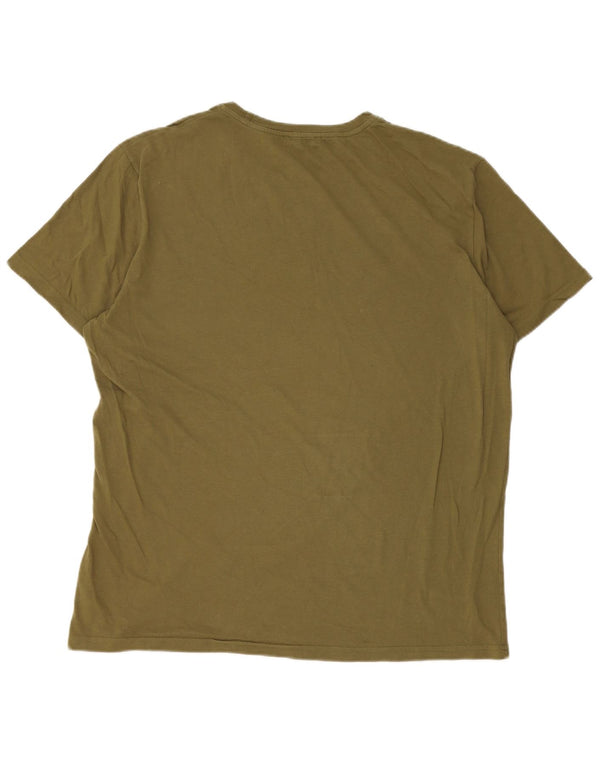 Ανδρικό T-Shirt Benetton Top XL Χακί βαμβακερό