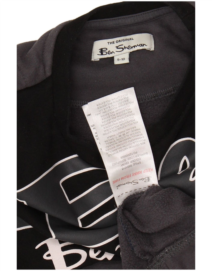 BEN SHERMAN Γραφικό φούτερ για αγόρια πουλόβερ 9-10 ετών γκρι χρώμα