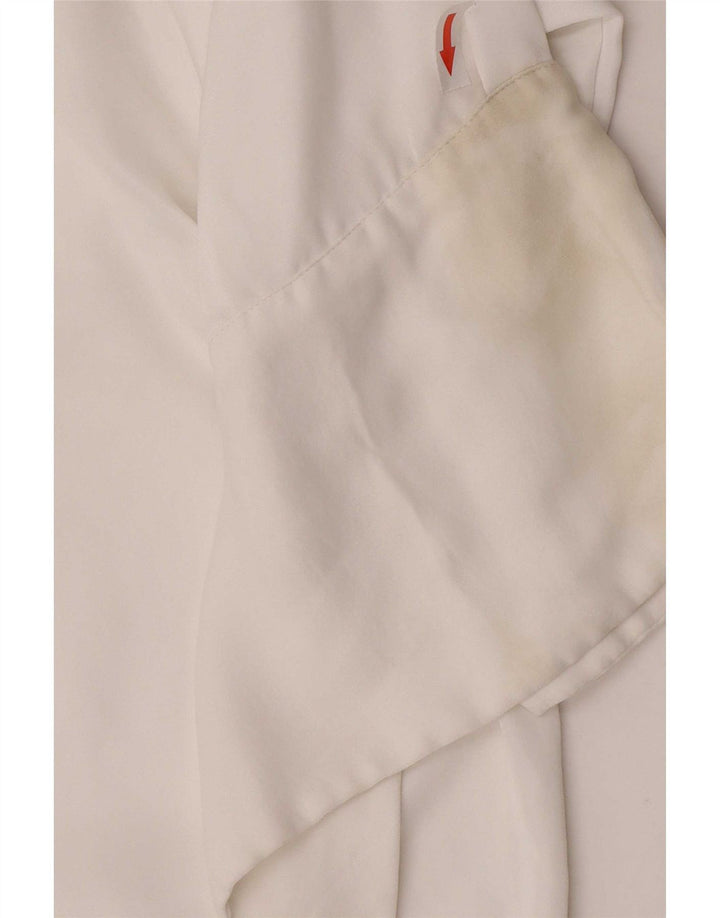 Zara Γυναικεία Μπλούζα UK 10 Small White Viscose