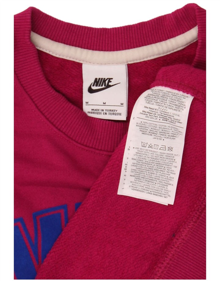 Γυναικείο γραφικό υπερμεγέθη φούτερ Nike UK 14 Μεσαίο ροζ βαμβακερό
