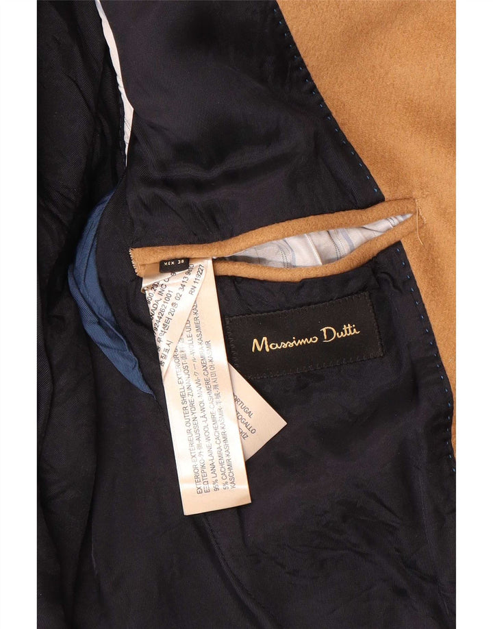 Ανδρικό πανωφόρι Massimo Dutti με 3 κουμπιά EU 48 Μαλλί μεσαίο μπεζ