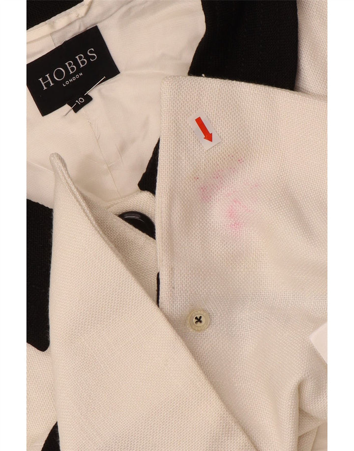 Hobbs γυναικείο σακάκι μπλέιζερ με 2 κουμπιά UK 10 Small White Colourblock