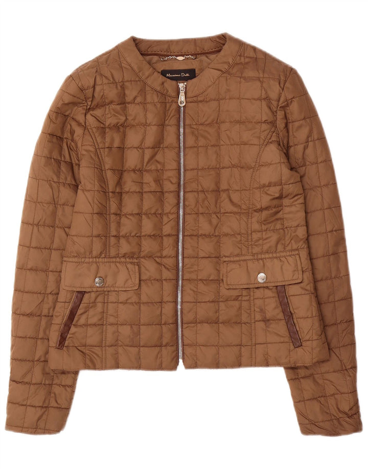 Massimo Dutti Γυναικείο Καπιτονέ μπουφάν UK 12 μεσαίο καφέ πολυεστέρας