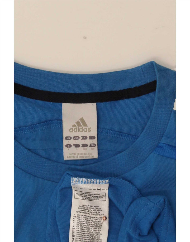 Adidas Ανδρικό γιλέκο Climalite Top Large Blue Colourblock Βαμβακερό