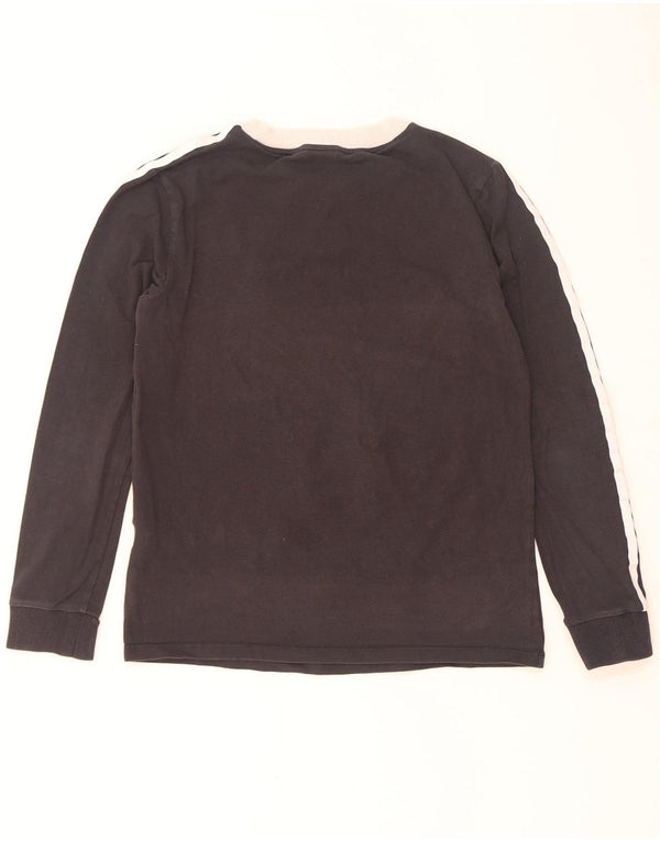 Γυναικείο τοπ Adidas μακρυμάνικο UK 10 Small Black Colourblock Βαμβακερό