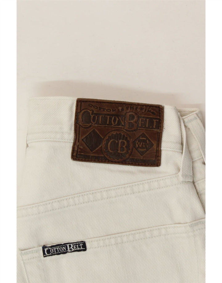 COTTON BELT Womens Straight Jeans W27 L29 White Cotton Vintage Cotton Belt and Second-Hand Cotton Belt from Messina Hembry 