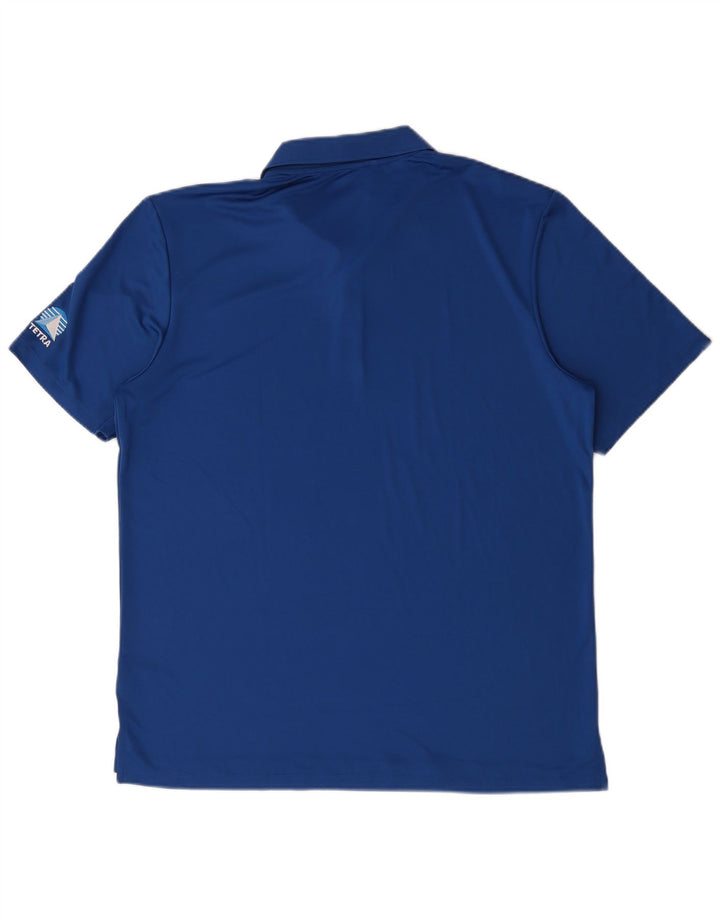 Ανδρικό πουκάμισο Adidas Polo μεγάλο μπλε πολυεστέρα