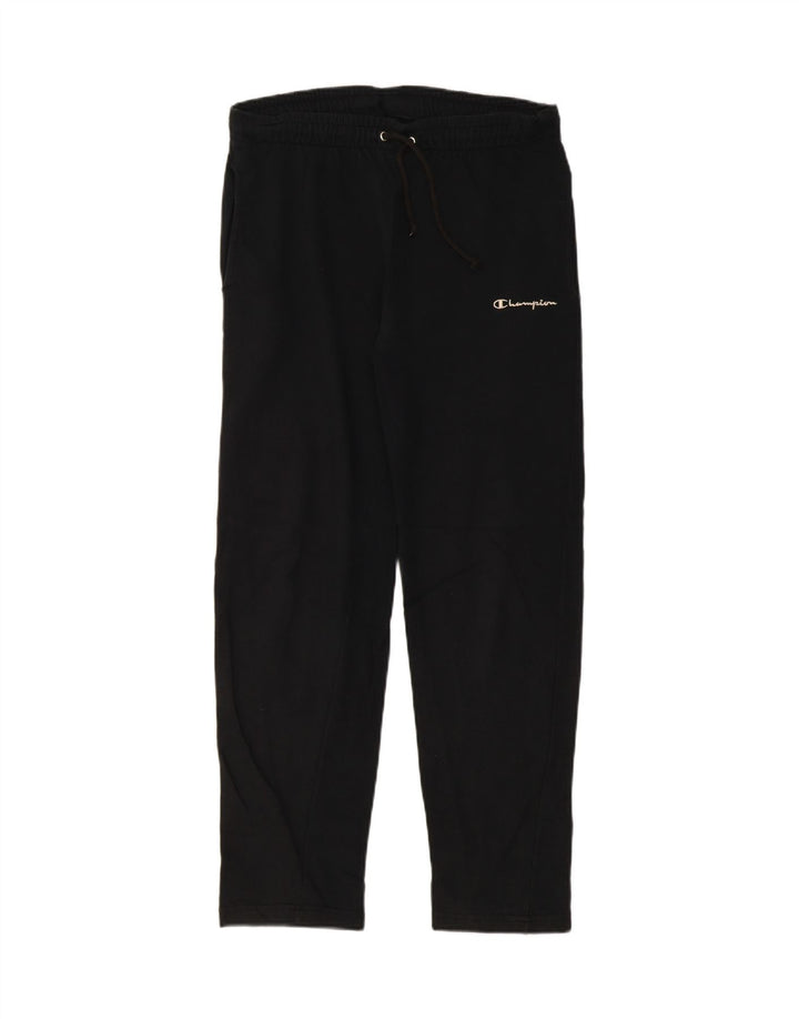 CHAMPION Mens Tracksuit Trousers XS Black Cotton