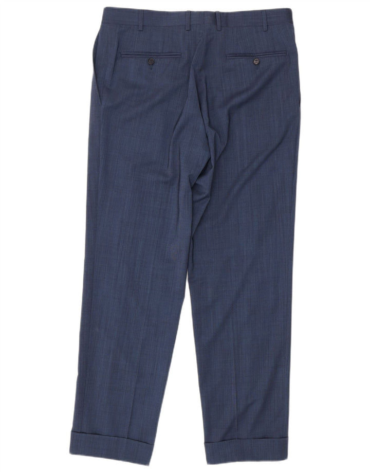 Canali ανδρική φόρμα 2 κουμπιών IT 50 Large W34 L30 Navy Blue Wool