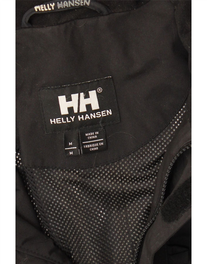 HELLY HANSEN Ανδρικό μπουφάν βροχής με κουκούλα UK 38 Medium Black Nylon