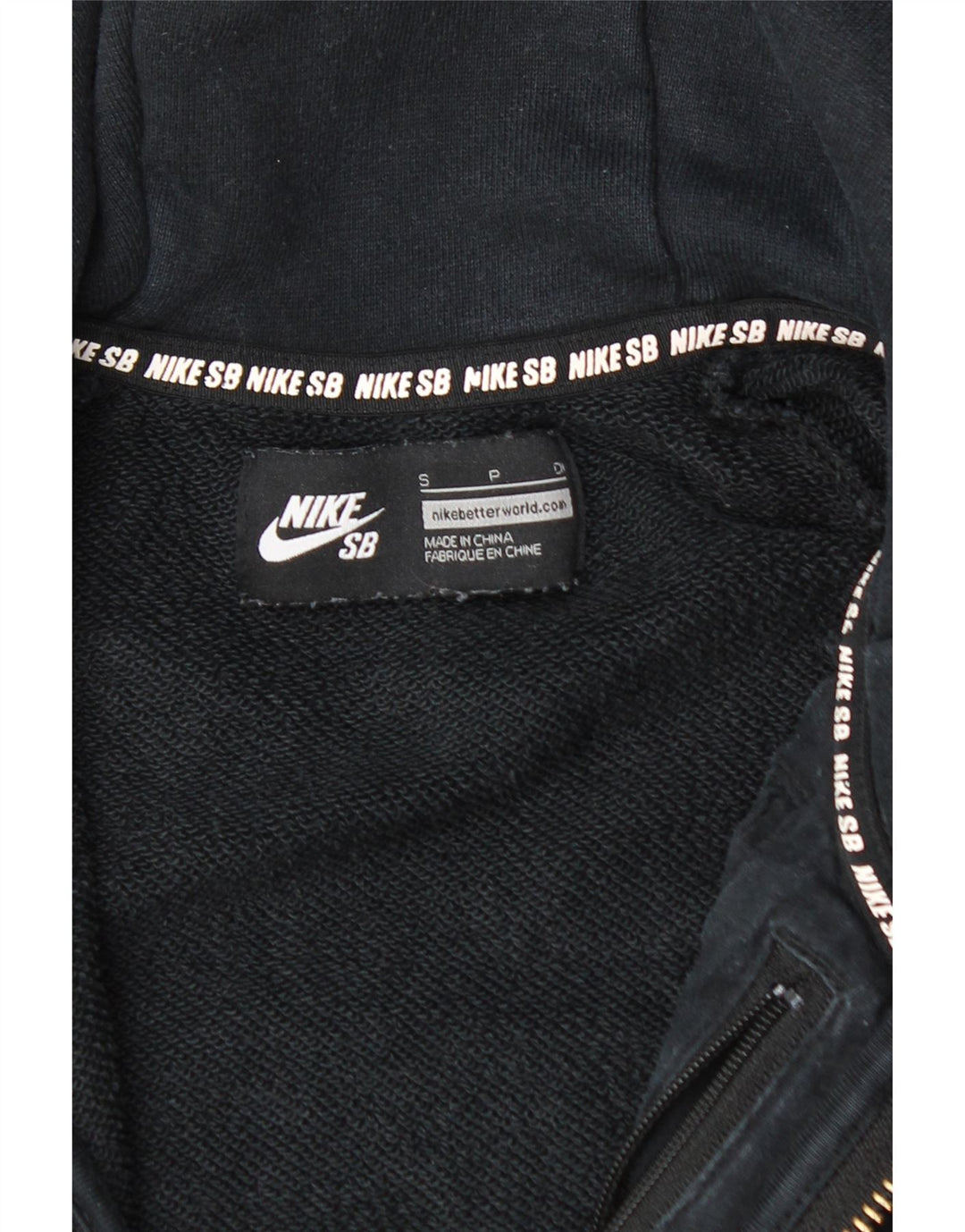 Ανδρικό πουλόβερ NIKE με φερμουάρ, μικρό μαύρο βαμβακερό