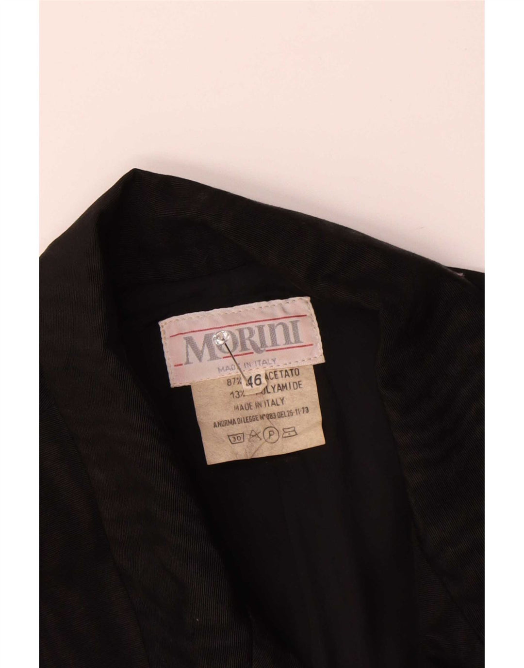Sergio Morini Γυναικείο σακάκι 1 κουμπιού IT 46 Large Black Acetate