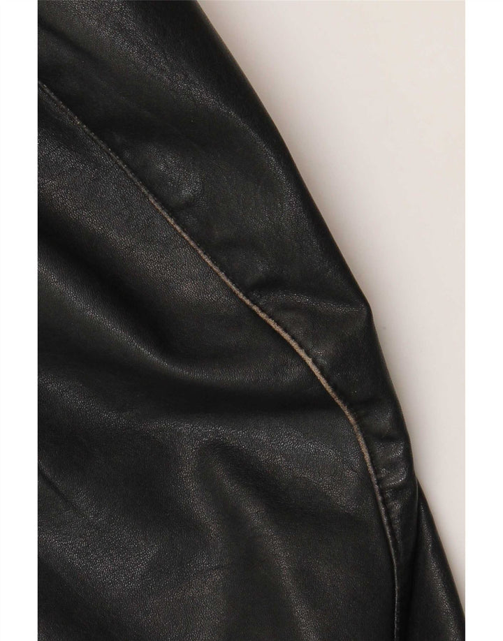 Vintage Ανδρικό Δερμάτινο Μπουφάν UK 38 Medium Black Leather
