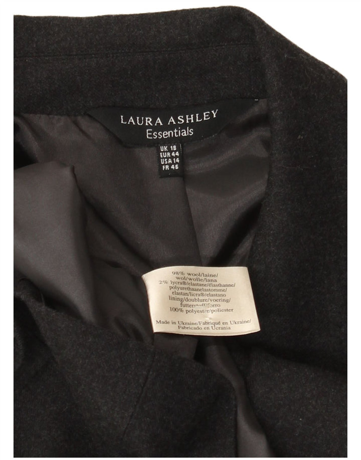 Laura Ashley Γυναικείο μπουφάν σακάκι με 1 κουμπί UK 18 XL γκρι μαλλί