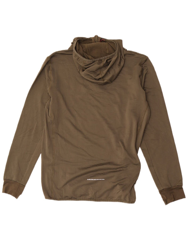 Quiksilver Ανδρική κουκούλα με φερμουάρ από χακί πολυεστέρας