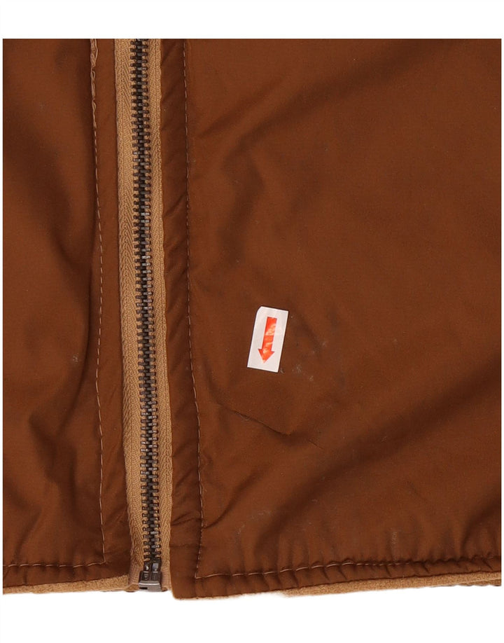 VINTAGE Womens Reversible Jacket UK 18 XL Brown