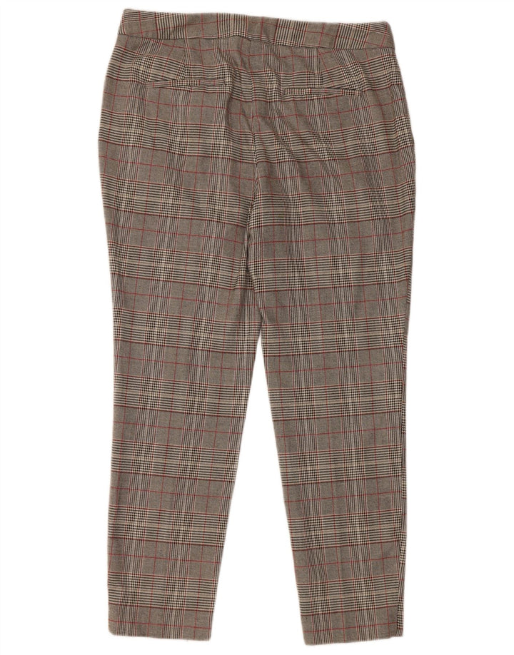 Zara Γυναικείο Slim παντελόνι Chino EU 40 Medium W30 L27 Grey Houndstooth